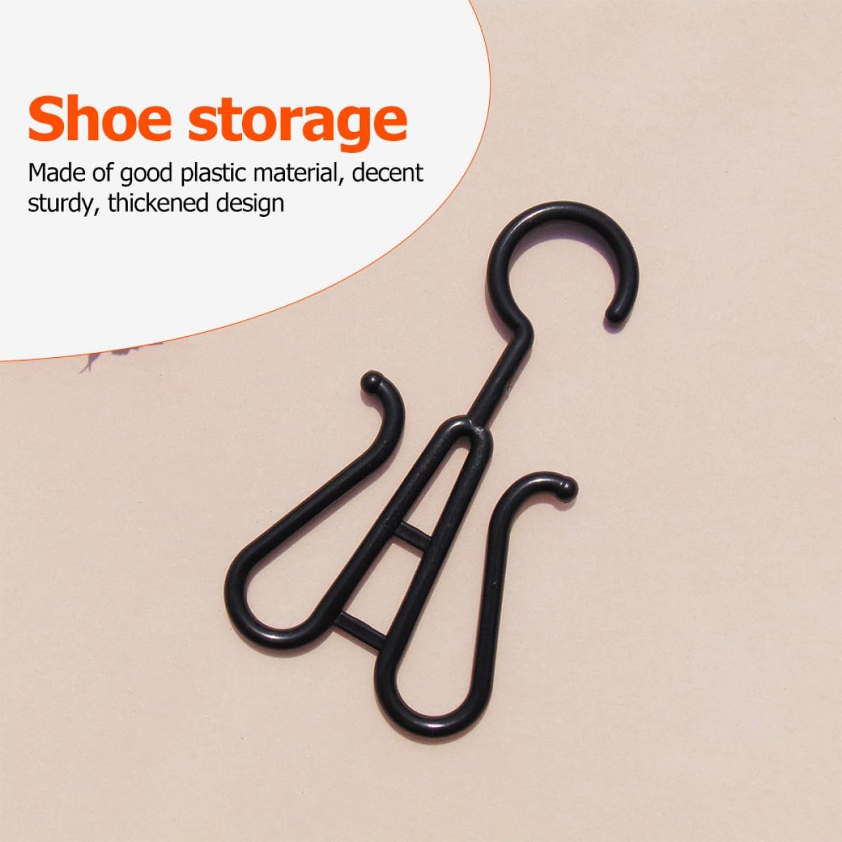 Cabilock 20 Pcs Multi-Functional Plastic Shoe Storage Hooks Hanging Shoe Drying Racks for Home Closet Organizer, Black and White Set
