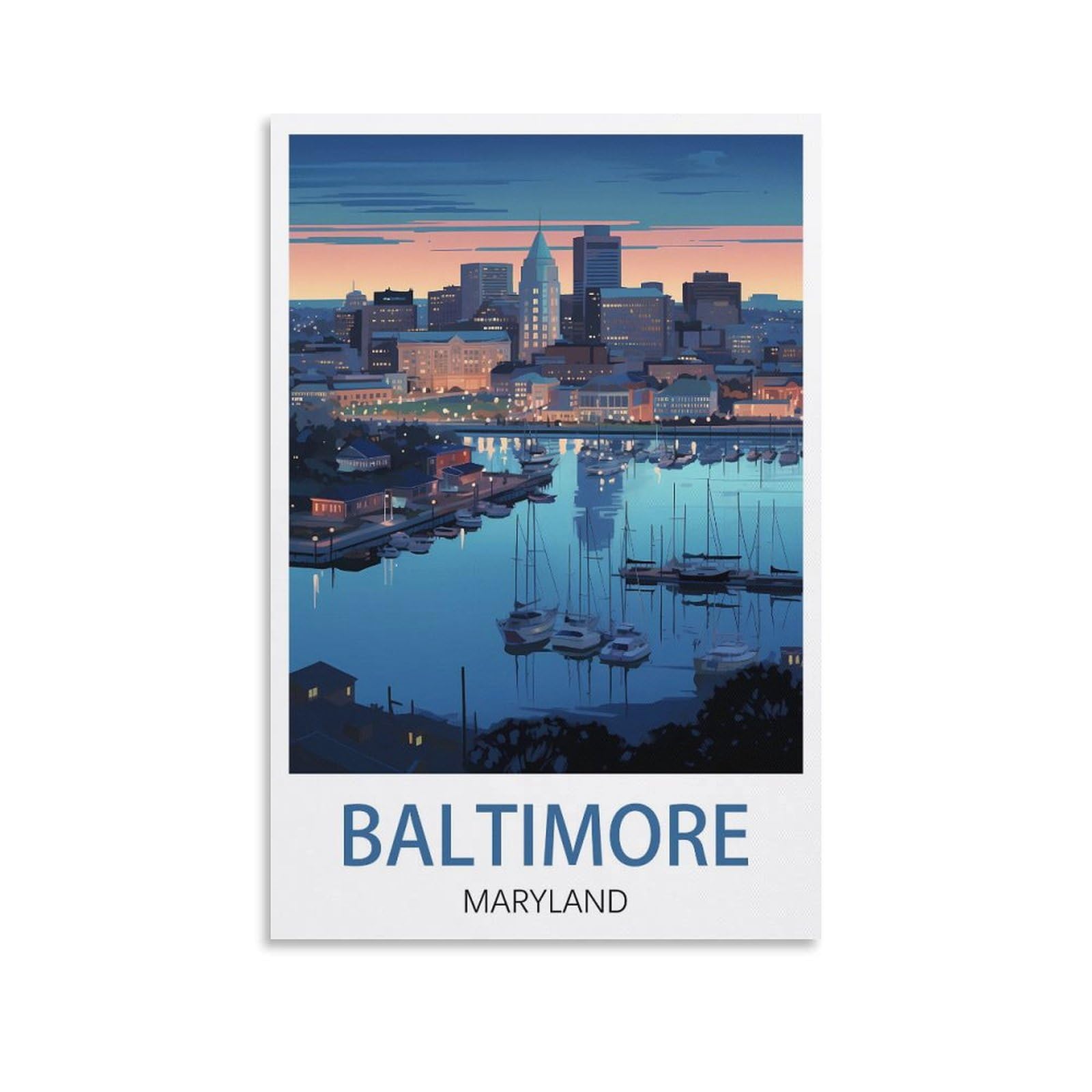 EZMLFA 5D Diamond Painting Kits for Adults,Baltimore Maryland,Diamond Painting,Landscape Gem Art Kits Adult and Crafts Home Decor 40x40cm