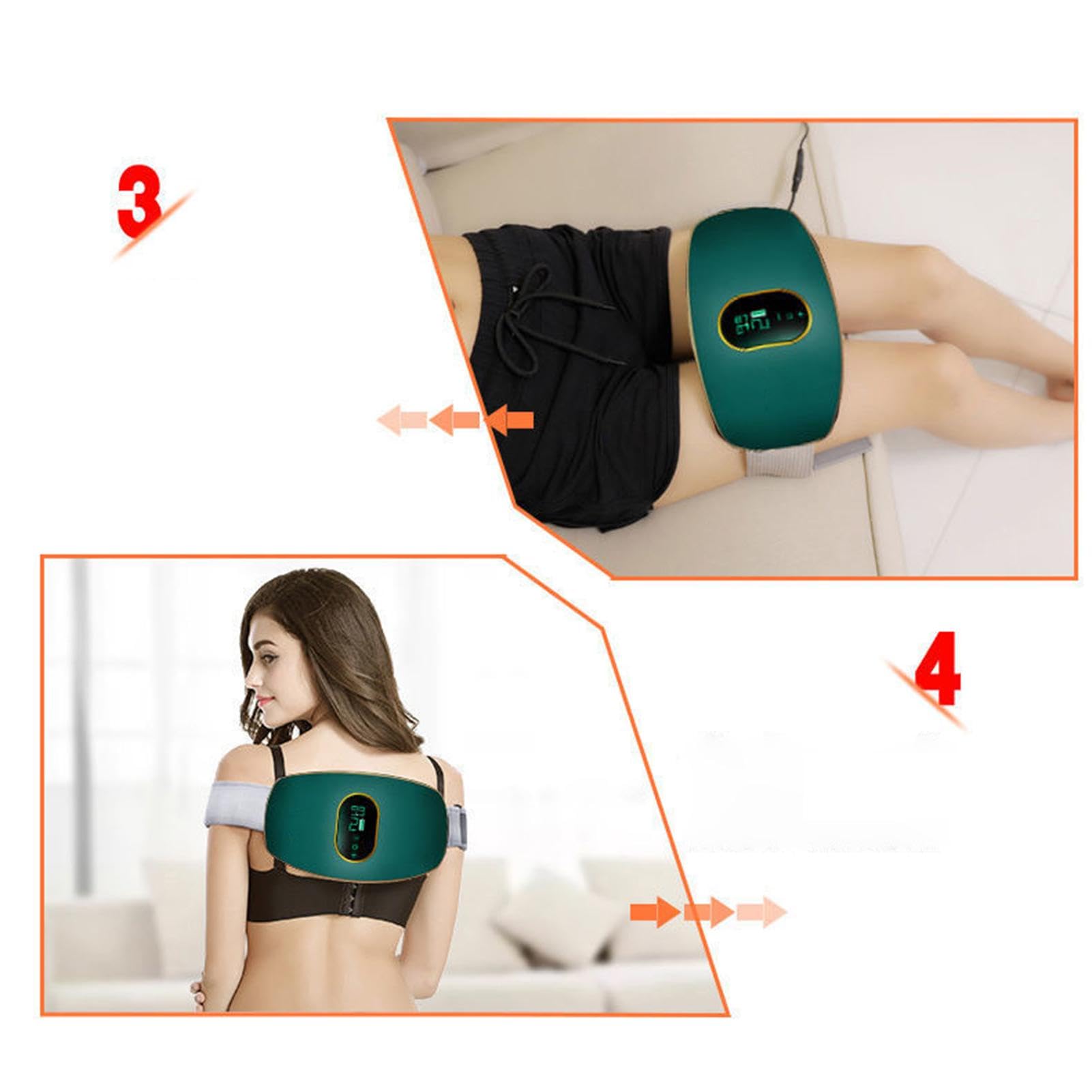 Massage par vibration pour le ventre – Ceintures d'entraînement abdominales sans fil – Entraîneur abdominal sans fil pour étude, travail, après l'exercice