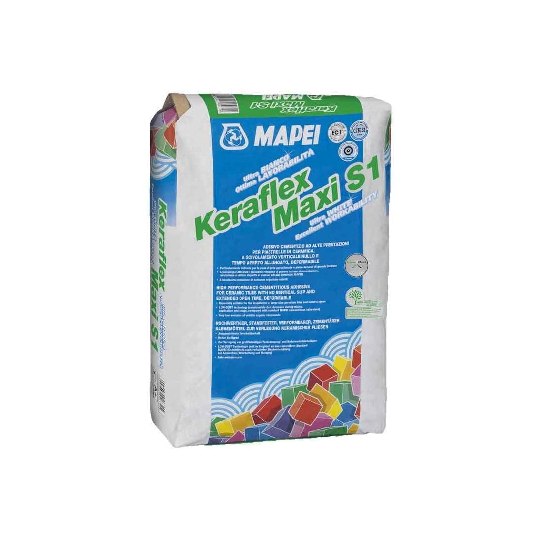 Keraflex Maxi S1 Mapei Adesivo Cementizio Bianco Per Incollaggio Di Piastrelle 23 Kg - 4