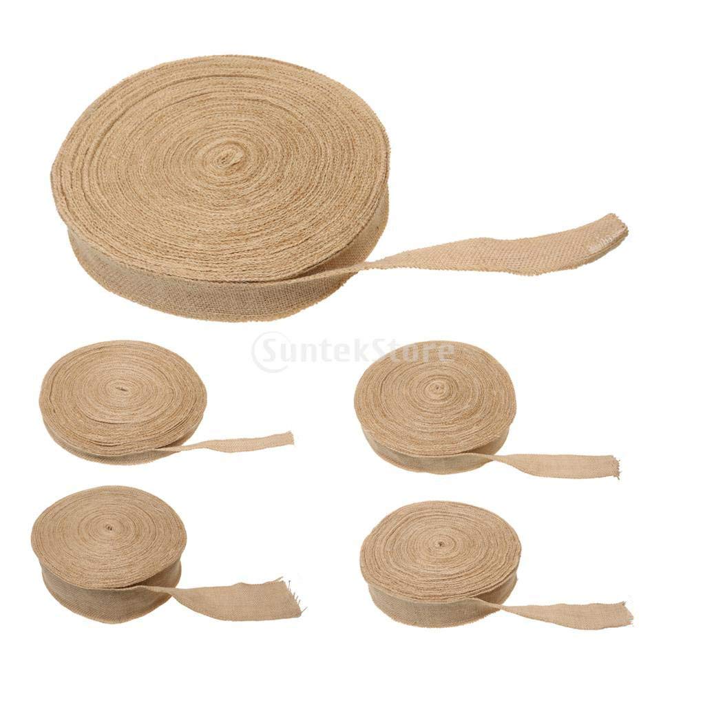 50 m Schleifenband aus Jute, für Weihnachten, Hochzeit, Handwerk, Party, Dekoration, Weihnachten, Basteln, 6cm
