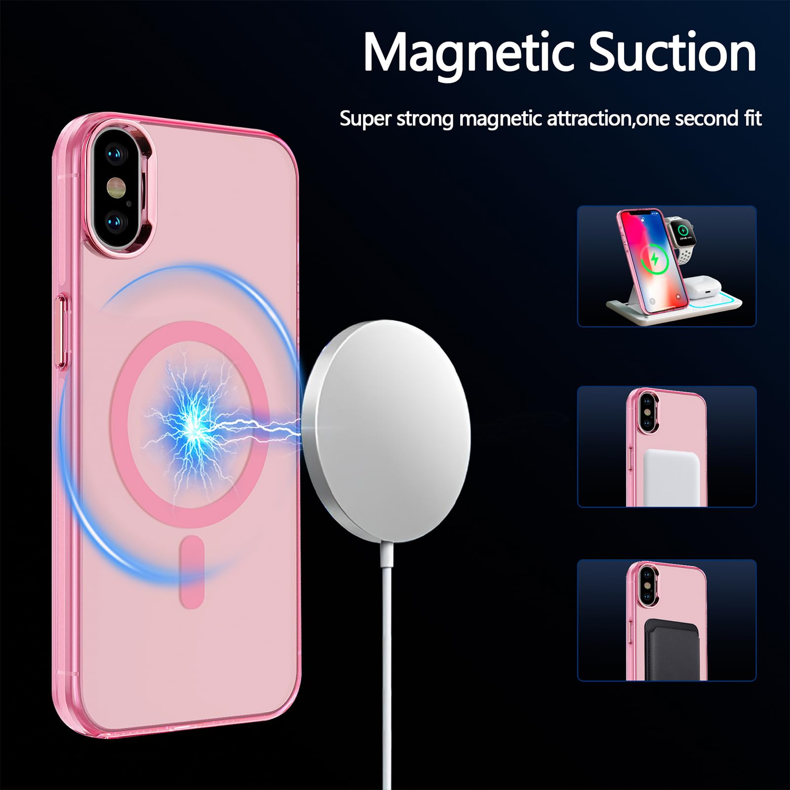 Apple iPhone XS 256G 保護フィルム、MagSafeケース付き iPhone xs ケース iPhonex MagSafeケース 対応 マグセーフケース