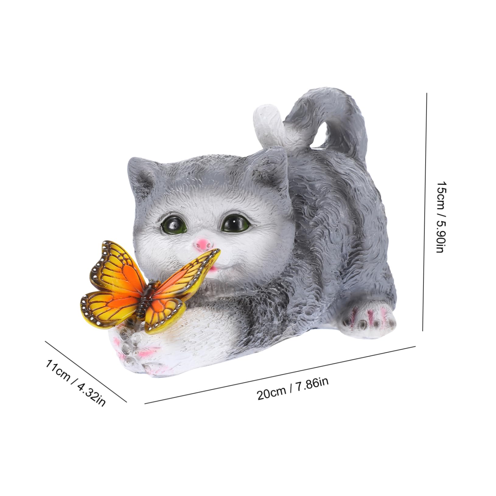 Realistische Katzenfigur aus Kunstharz, Kleine Katzenstatue | Dekorativ und Praktisch, für Raumabstimmung Geeignet, Tierliebhaber und Sammler