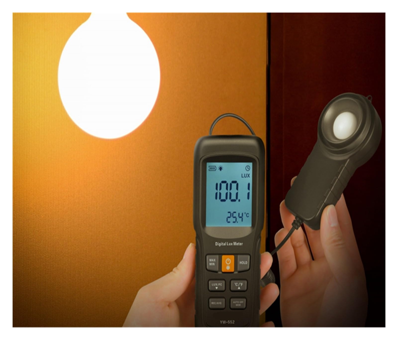 Espectrofotómetro, Medidor De Iluminómetro Luz YW-552 0~200000Lux Digital Lux