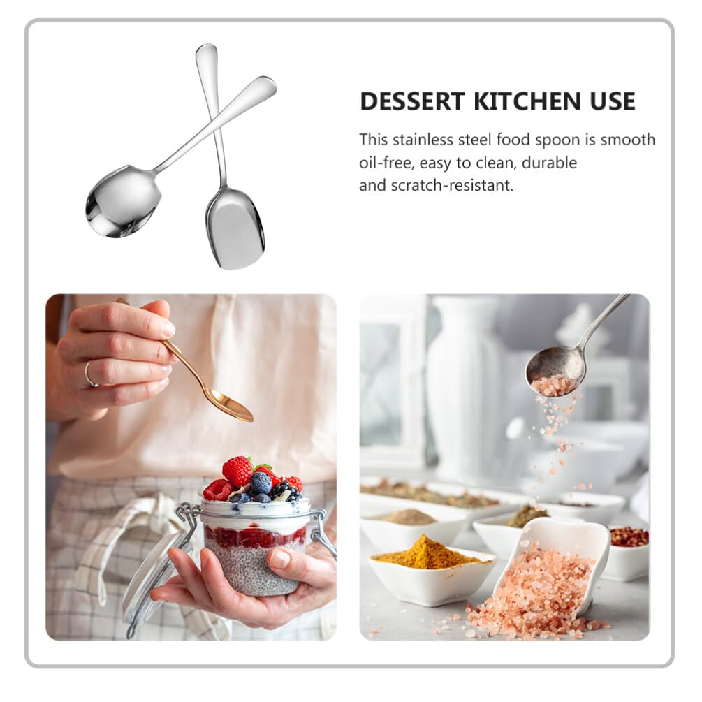 CALLARON Serving Spoon 1 Set Ice Cream Spoons Shovel Spoons 18/10 Stainless Steel Spoons Large Serving Spoon for Home, Kitchen Dinner Spoons