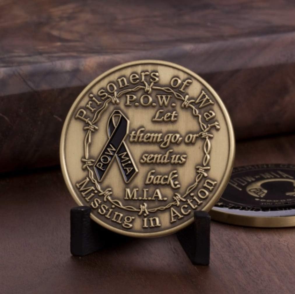 Coins For Anything, Inc POW - MIA Challenge Coin - U.S. Military POW MIA Never Forget Coin - Designed by Military Veterans - POW-MIA Marine Corps - Navy - Air Force - Army - Coast Guard image 5