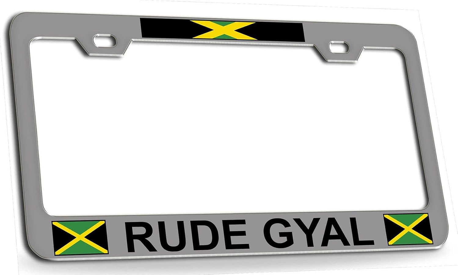Rude GYAL Jamaica Jamaican Steel Metal License Plate Frame cb, I20