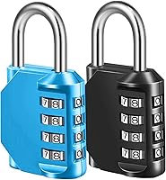 Vista 12 de Fayleeko Cerradura de combinación, candado de 4 dígitos para la escuela, gimnasio, casillero deportivo, valla, caja de herramientas, estuche