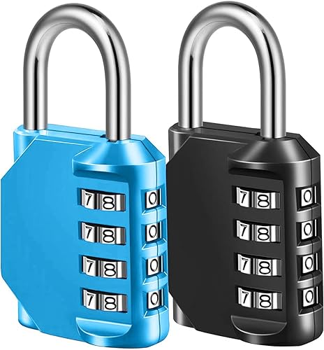 Miniatura 12 de Cerradura de combinación, candado de combinación de 4 dígitos para la escuela, gimnasio, casillero deportivo, valla, caja de herramientas, estuche,