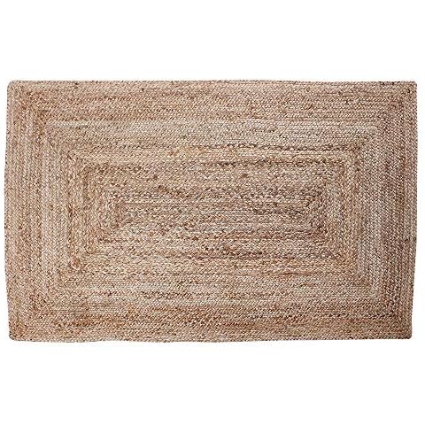 RAJRANG BRINGING RAJASTHAN TO YOU Alfombra Rectangular de Yute Reversible de Fibras Naturales Trenzadas Cover