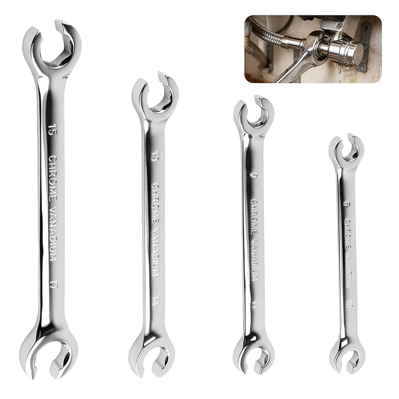 Kit de Chaves para Tubos de Freio Bvcurdw com Deslocamento de 15°, Métrico, Aço-carbono, 4 peças