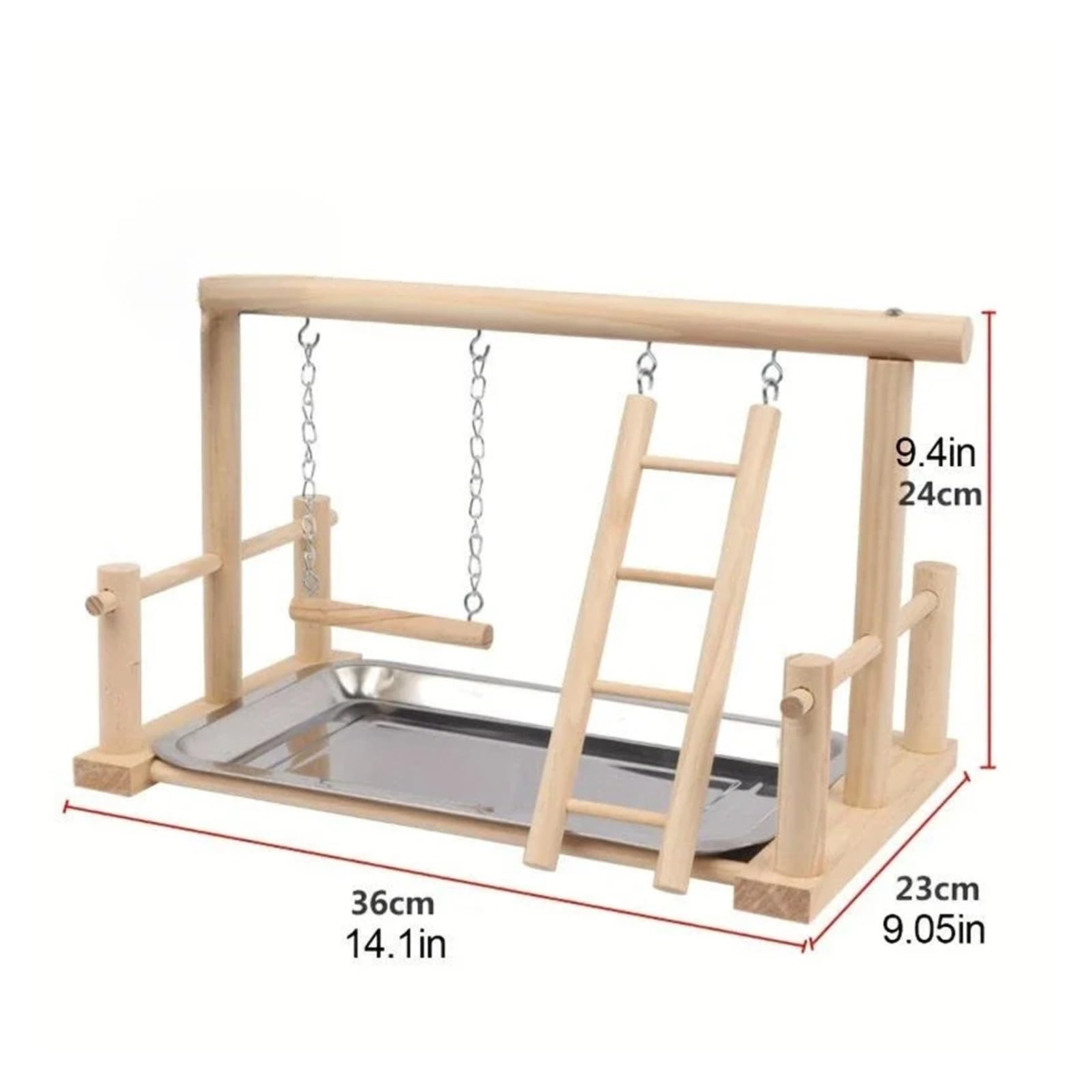 Posatoio per pappagalli Supporto for gabbia for uccelli, supporto for pappagalli, altalena e scala in legno for parco giochi, giocattolo for