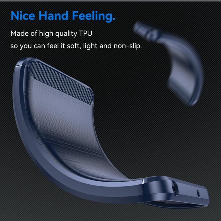 Image of NPRC Hybrid Ultra Slim Protective Case TPU Non-Slip Carbon Fiber Texture Shockproof Case Cover for Google Pixel 9 - Blue