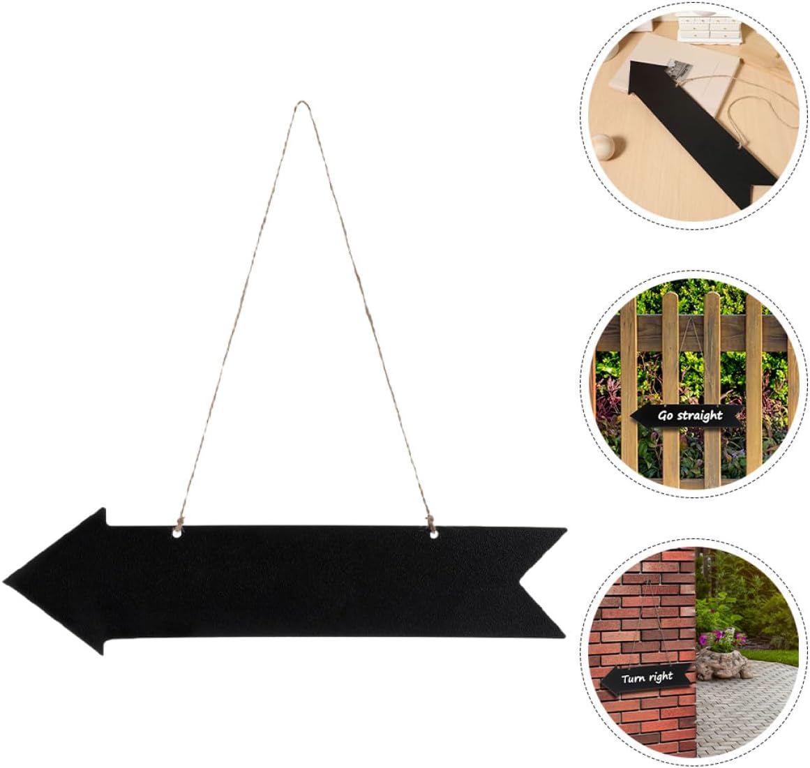 3pcs Wooden Hanging Arrow Chalkboard Signs Xmas for Weddings DIY