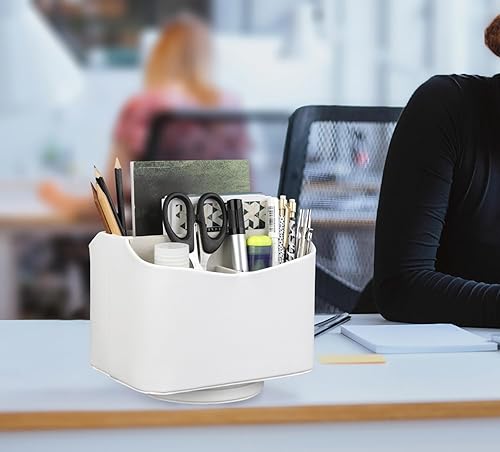 Miniatura 6 de HofferRuffer Soporte giratorio para control remoto, organizador de control remoto, organizador de control remoto giratorio de 360 grados, soporte