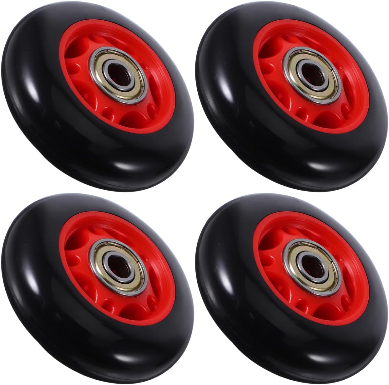 UKCOCO 4Pcs Durable Plastic Roller Wheels for Fitness Equipment Compatible with Treadmills and Stationary Bikes Easy to Move and Store Gym Replacement Parts for Home Exercise