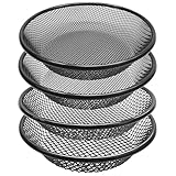 4Pcs 11.8" W Soil Sifter for Gardening, 2,4,6,8mm Grid Rock Sifter for 5 Gallon Bucket, Stainless Steel Fine Dirt Sifter, Compost Sifter for Capturing Dirt, Sand, Rocks, and Filtering Compost (Black)