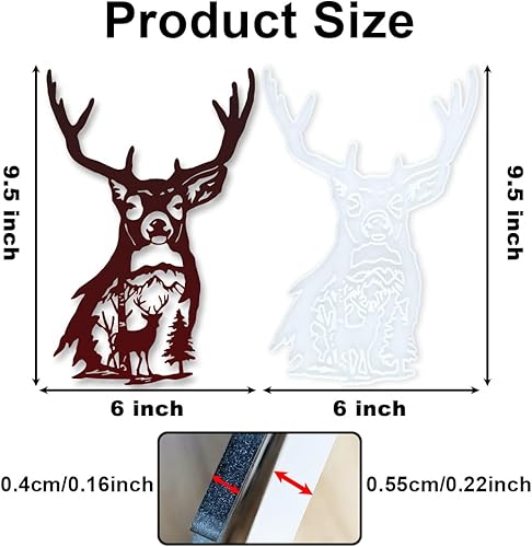 Miniatura 3 de Deer Head Wall Hanging Resin Silicone Mold, Deer Epoxy Casting Mold for Wall Hanging Mount Home Office Decoration, DIY Crafts Door Wall Art Party