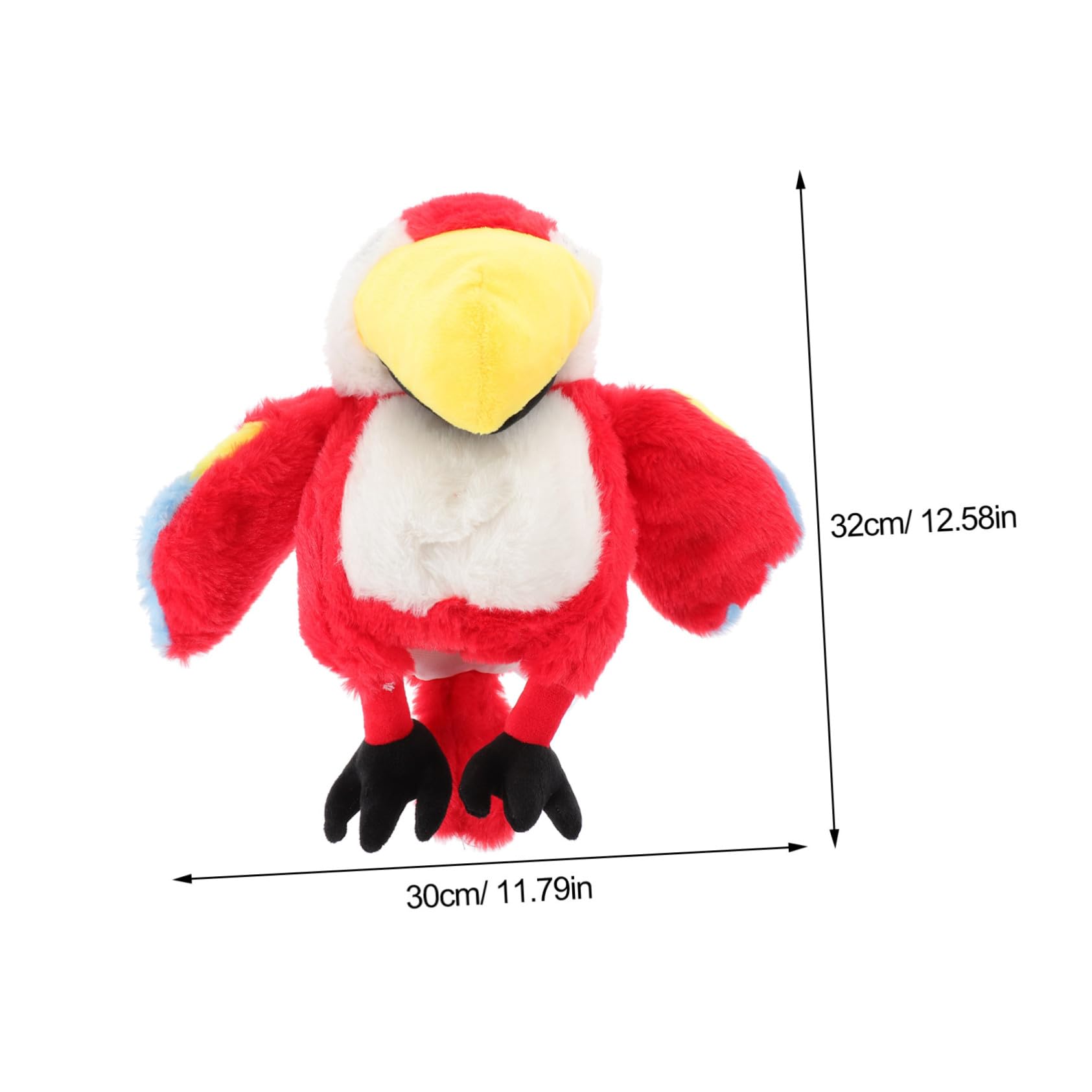 Marioneta de Mano de Peluche con Diseño de Loro Juguete Interactivo para Educación Temprana Roles para Fiestas y Cuentos Infantiles