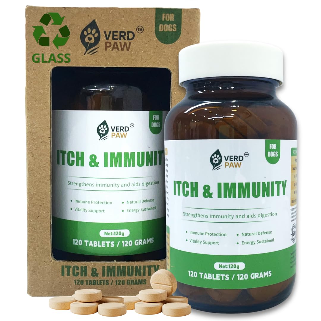 VERD PAW Itch & Immunity Dog Tablets for Allergy Relief