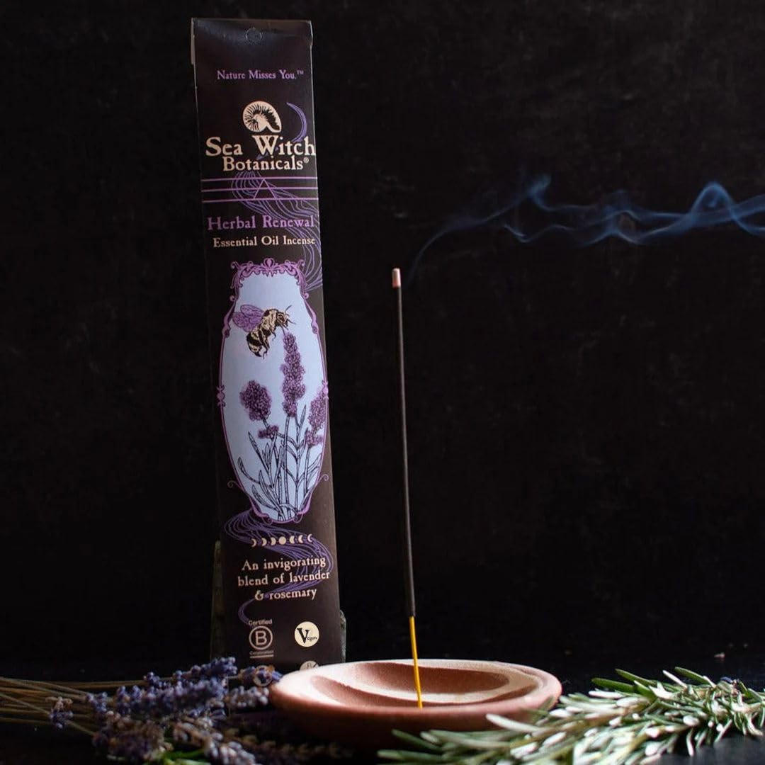 Sea Witch Botanicals Collezione di incenso Triada da portare in volo, miscele di oli essenziali naturali, 3 scatole da 20 bastoncini di incenso, atossici, rituali e relax