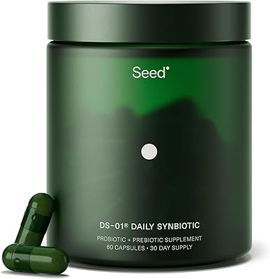 Seed DS-01 Daily Synbiotic - Prebiotic and Probiotic for Women & Men - Digestive Health, Gut Health, Immune Support, Bloating & Constipation Relief - Vegan & Shelf-Stable - 60 Capsules 30-Day Supply