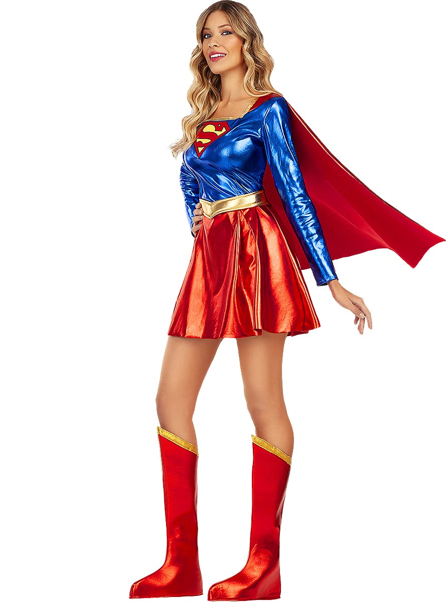 Funidelia | Disfraz de Supergirl sexy para mujer Kara Zor-El, Superhéroes, DC Comics - Disfraz para adultos y divertidos accesorios para Fiestas, Carnaval y Halloween - Talla XXL - Rojo