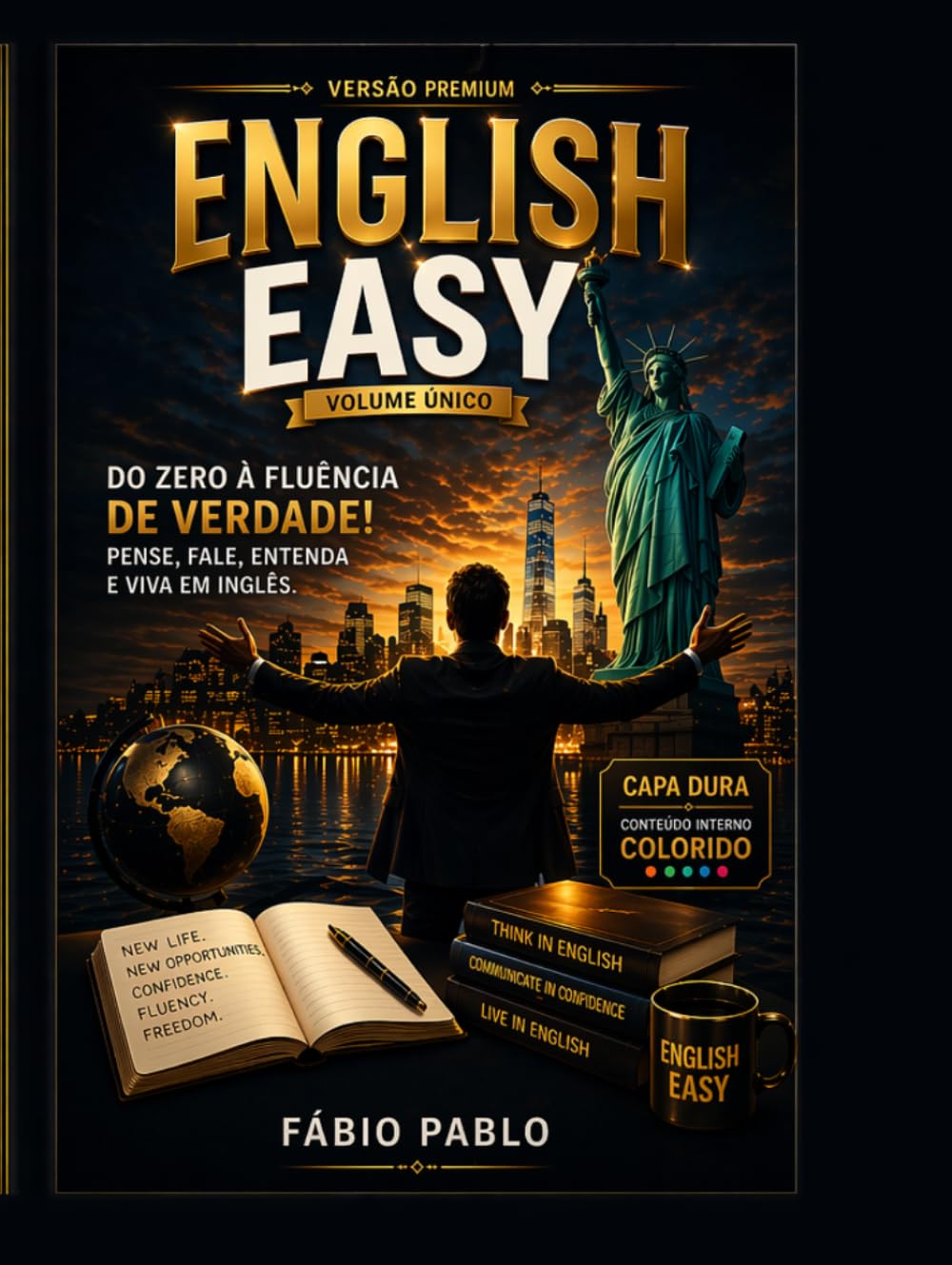 English Easy: Volume único Versão PREMIUM CAPA DURA E COLORIDO