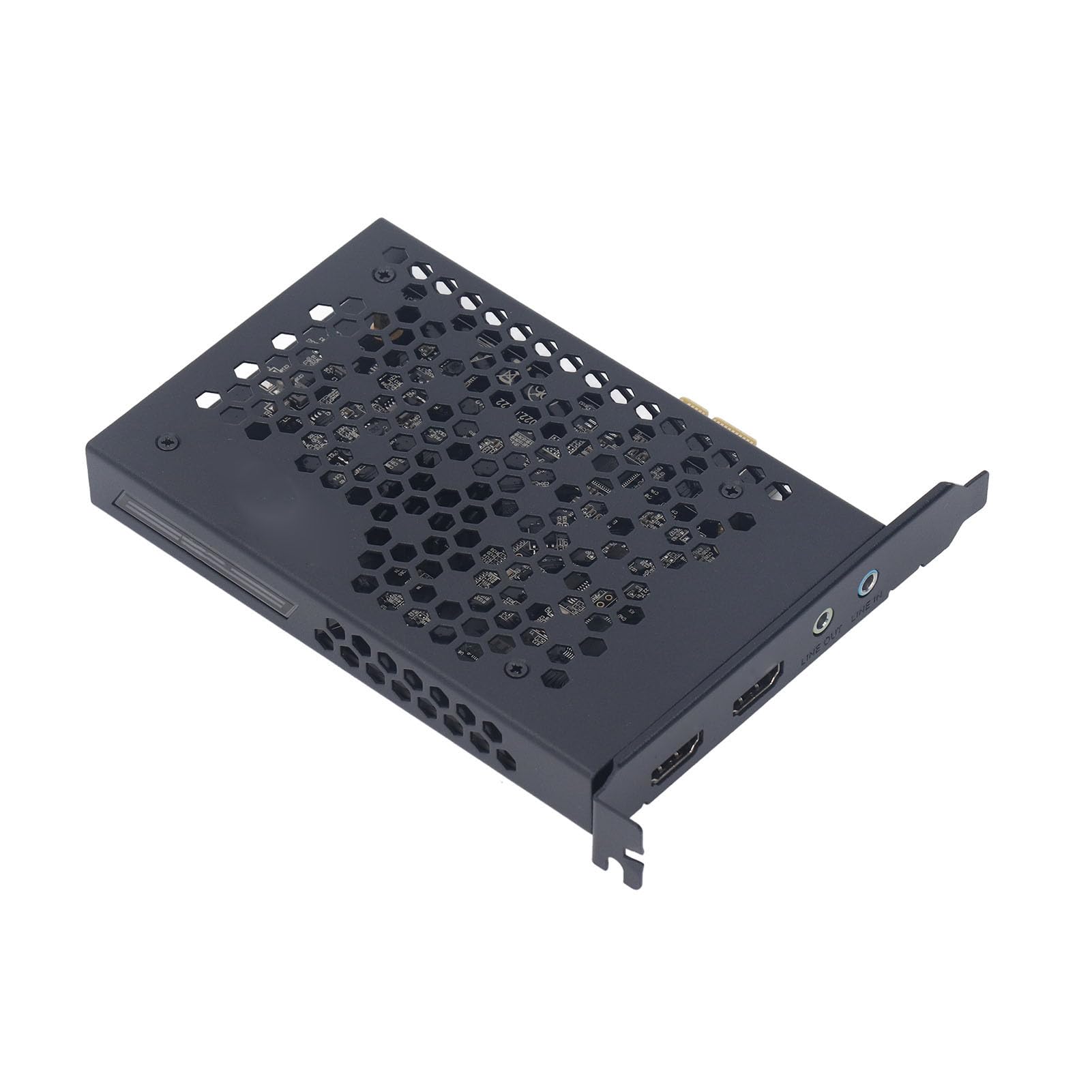 Denash 4K Wewnętrzna Karta Nagrywania Wideo PCIE dla para, Gier Komputerowych Zoptymalizowany, Czarny Stop Aluminium z Instrukcjami Obsługi