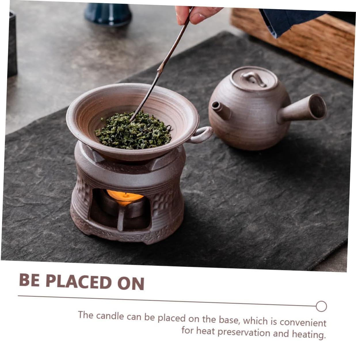 Tea Warmer Tea Roasting Stove Ceramic Stand Party Essential Decorative Candle Holder