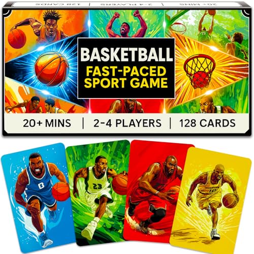 QUOKKA Basketball Fast-Paced Card Game for Kids & Adults – 128 Cards & Easy Rules – Quick & Fun...
