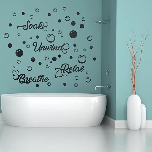 Miniatura 4 de 60 calcomanías de pared de baño, calcomanías de espejo, decoración para relajarse, relajarse, relajarse, bricolaje, espejo acrílico 3D, burbujas