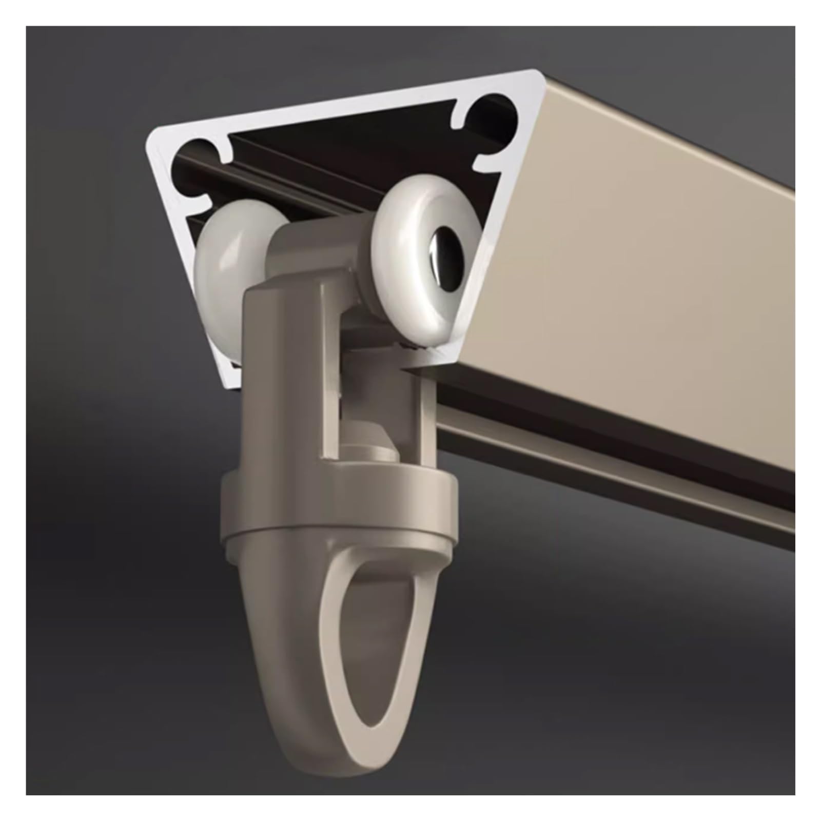 ZXGSXIOU Ceiling Curtain Track System - Aluminum Silent Slider for Easy Installation, Ideal Room Divider in Bedrooms and Kitchens