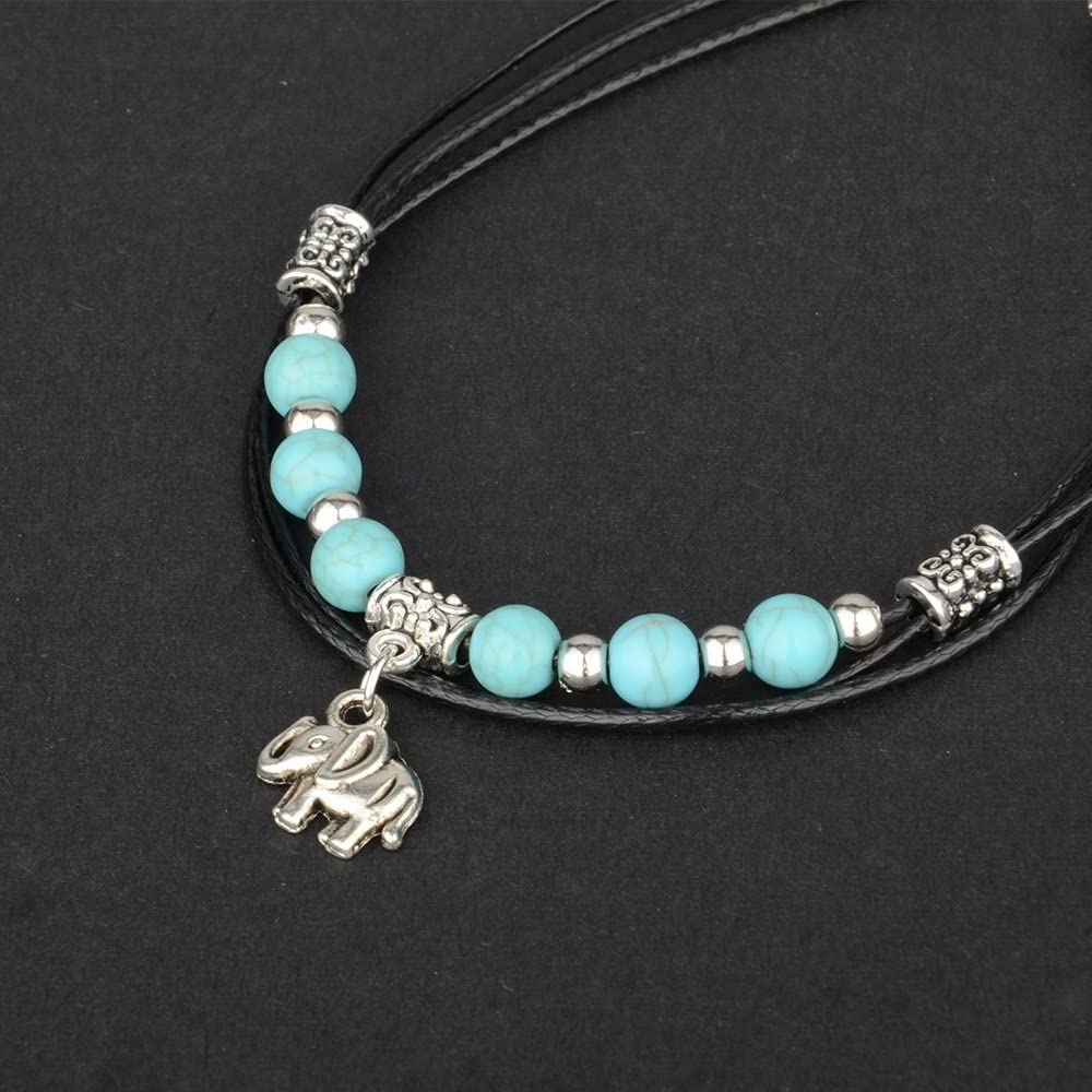 Bracciale, regalo, cavigliera, cavigliera elefante Bracciale alla caviglia vintage for donna Gioielli piede di Buddha Cavigliera estiva da spiaggia a piedi nudi Stile 1 Superiora??Qualità e creatività