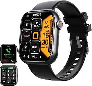 Blood Glucose Monitoring Smart Watch, Smart Watch with Answer/Make Call Fitness Tracker Sleep Tracker Smartwatch with Blood Pressure Blood Oxygen Monitor Heart Rate Calorie Step Counter for Men Women