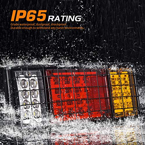 Linkitom 40 Led Truck Tail Light Bar, Super Bright Tail Turn Signal Brake Reverse Tail Light With Iron Net Protection For 10-30 Volt Truck Boat Snowmobile Trailer Pickup Rv Camper Utv Ute Vans #TOP5