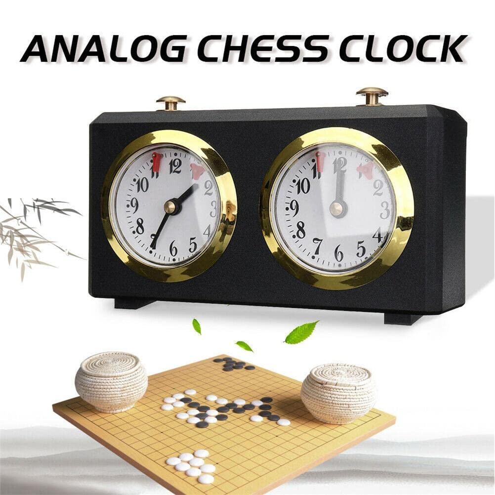 Orologio Timer per Scacchi Design Classico Conto Alla Rovescia Conto Alla Rovescia Adatto per Giocatori di Scacchi e Studenti Plastica Nera 15 X 5,5 X 9 Cm