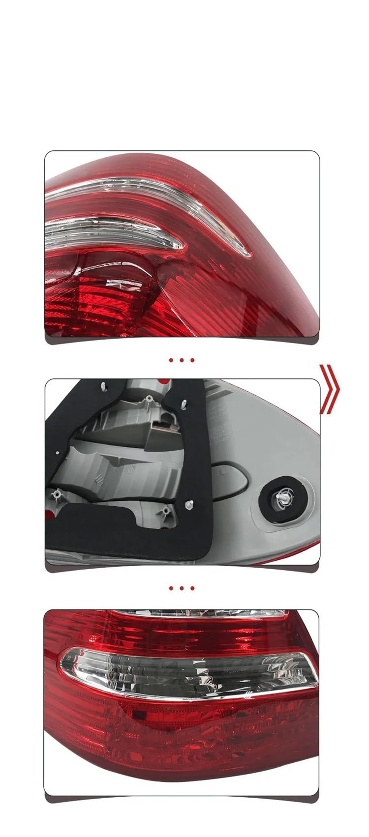 Rücklichter 2 Stück passend für 03–07 für Mercedes für Benz E-Klasse W211 Rückleuchten, alte Rückleuchten ohne 2118200364(2pcs with)