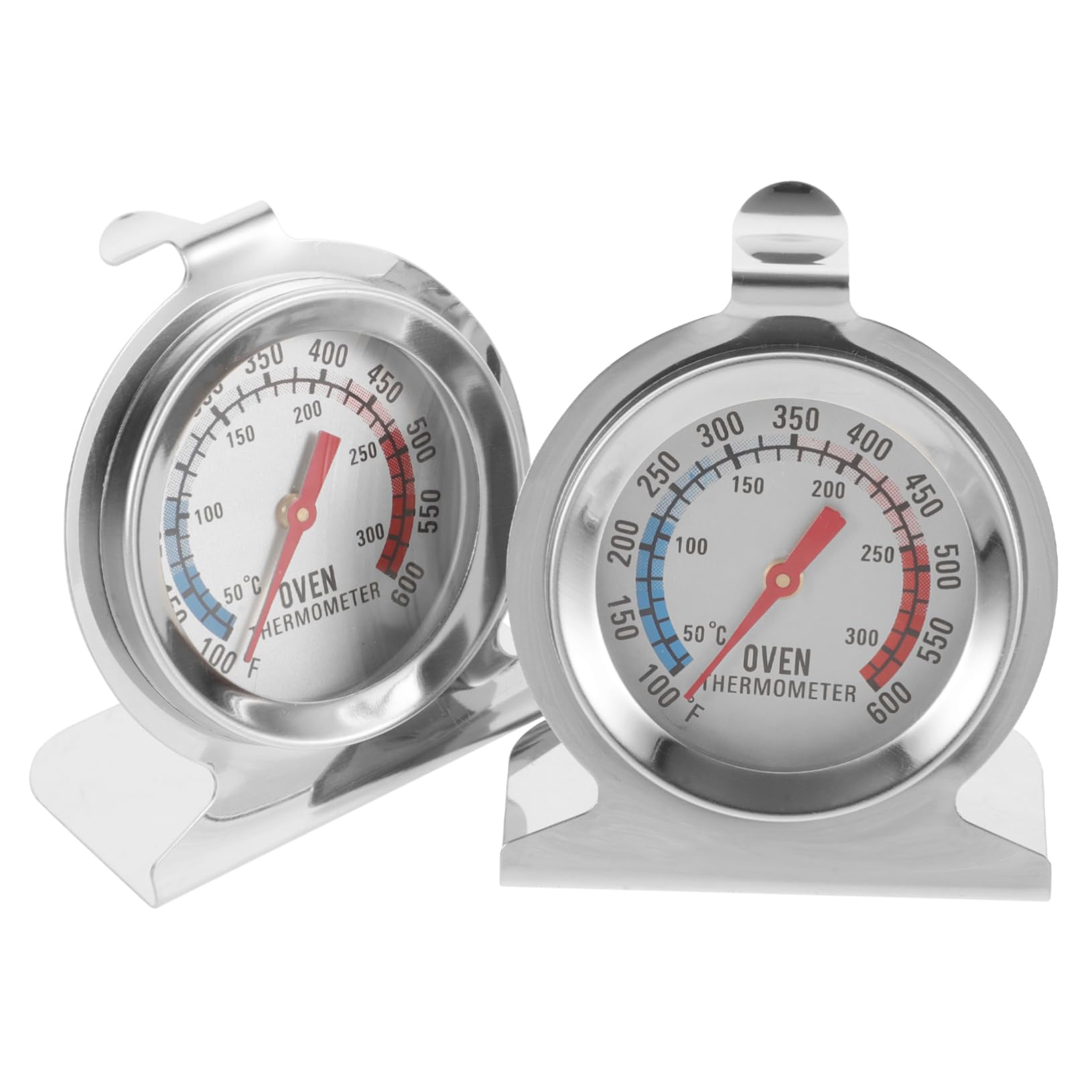 BEBEMOKO 2pcs Oven Thermometer Dual Scale Baking Temperature Monitor Dial for Ovens Grills and Hot Oil Cooking Essential Kitchen Supplies