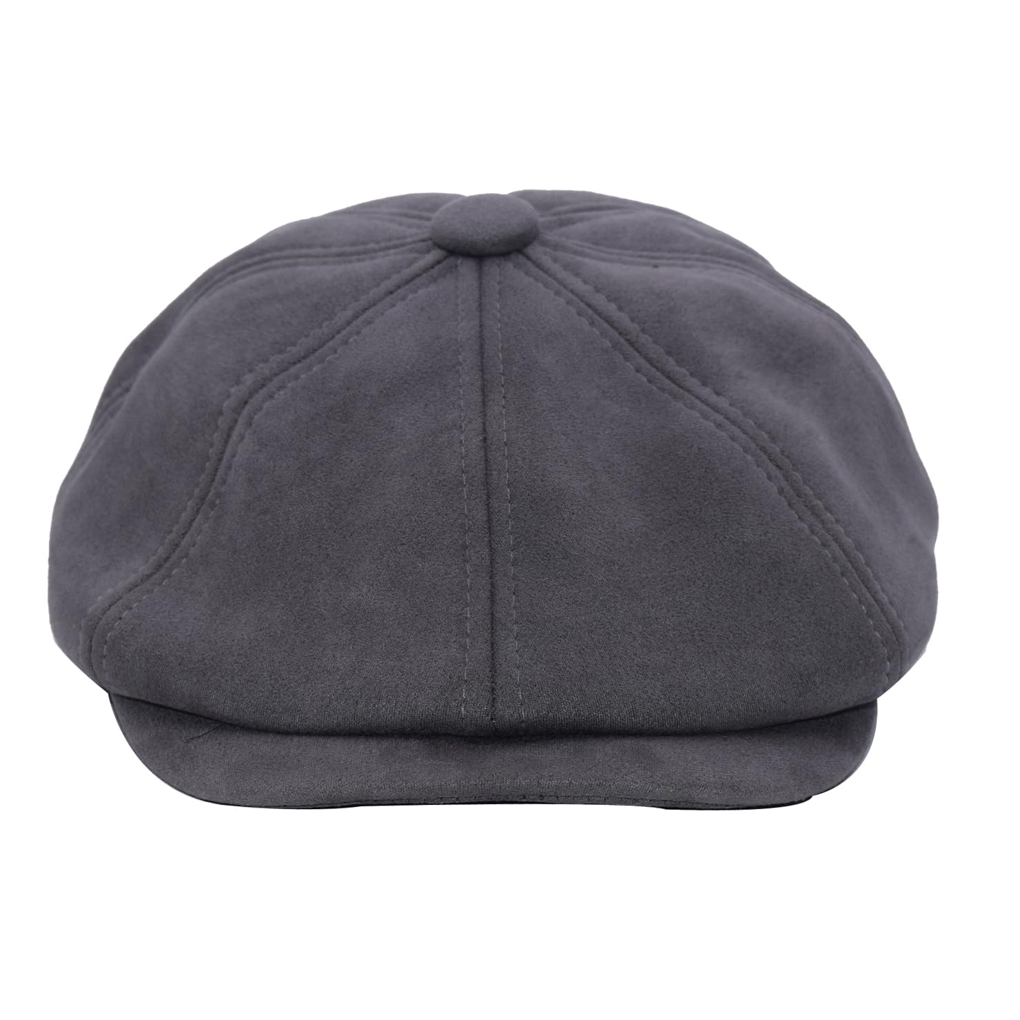 Yosang Men's Vintage Newsboy Flat Cap 100% Cotton Gatsby Ivy Golf Cabbie Hat Grey