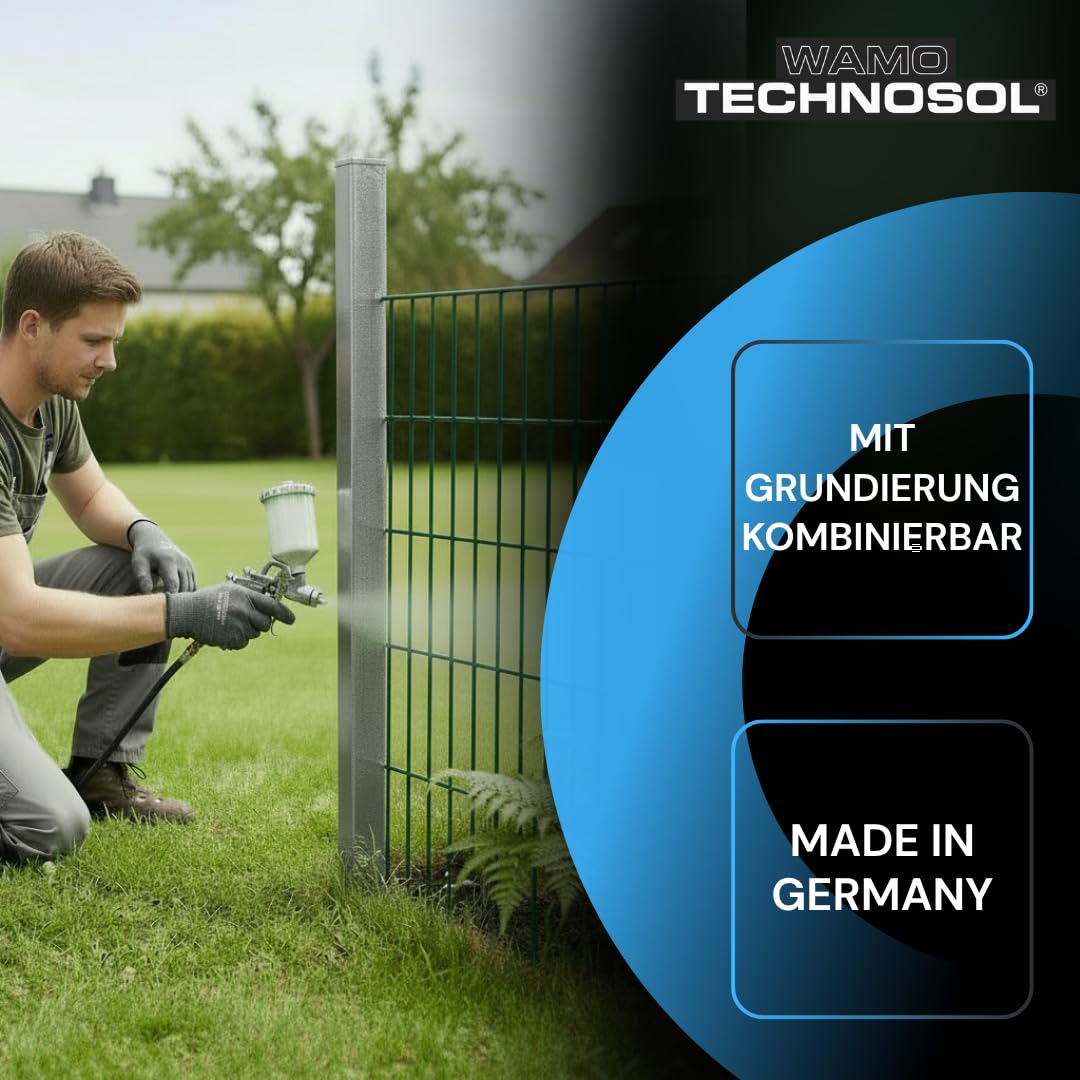 TECHNOSOL Kunstharzlack | SMARAGDGRÜN | RAL 6001 | 1 L | schnelltrocknend | witterungsbeständig | für Metall, Holz & Stahl | deckend | Made in Germany