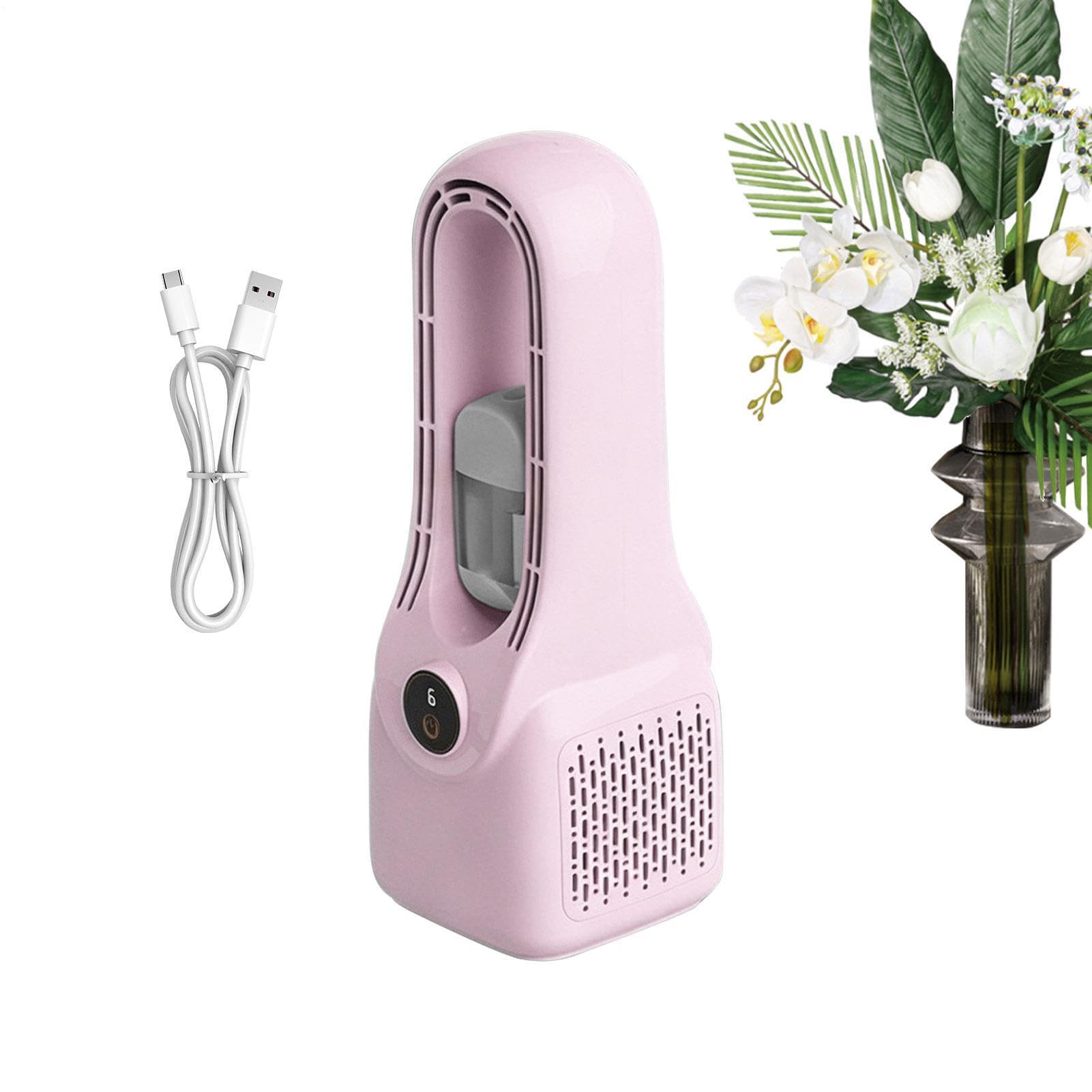 Ventilador Nebulizador Dispositivo De Ventilación Sin Aspas 6-Velocidades | Carga Type-C, 1500 mAh, Ventilador portátil silencioso con nebulización para oficina, hogar, dormitorio y
