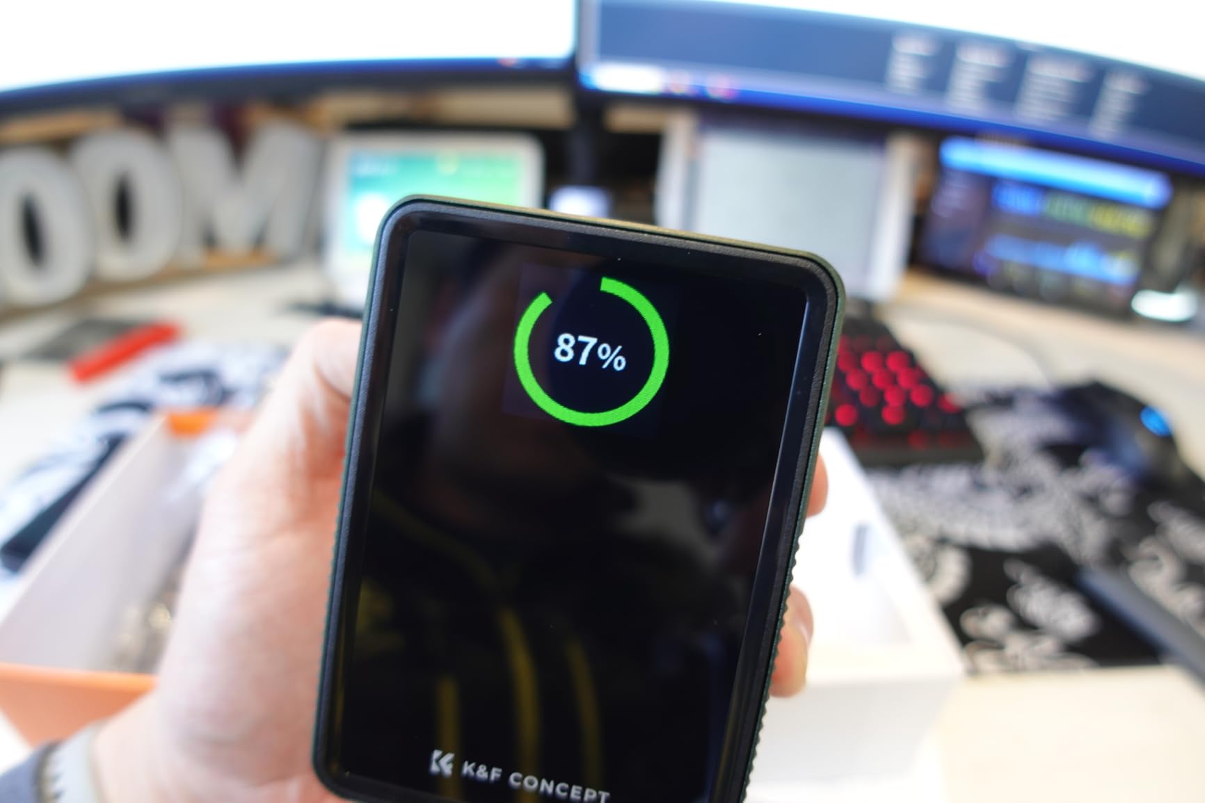 Just bring cables on site and power everything off this battery