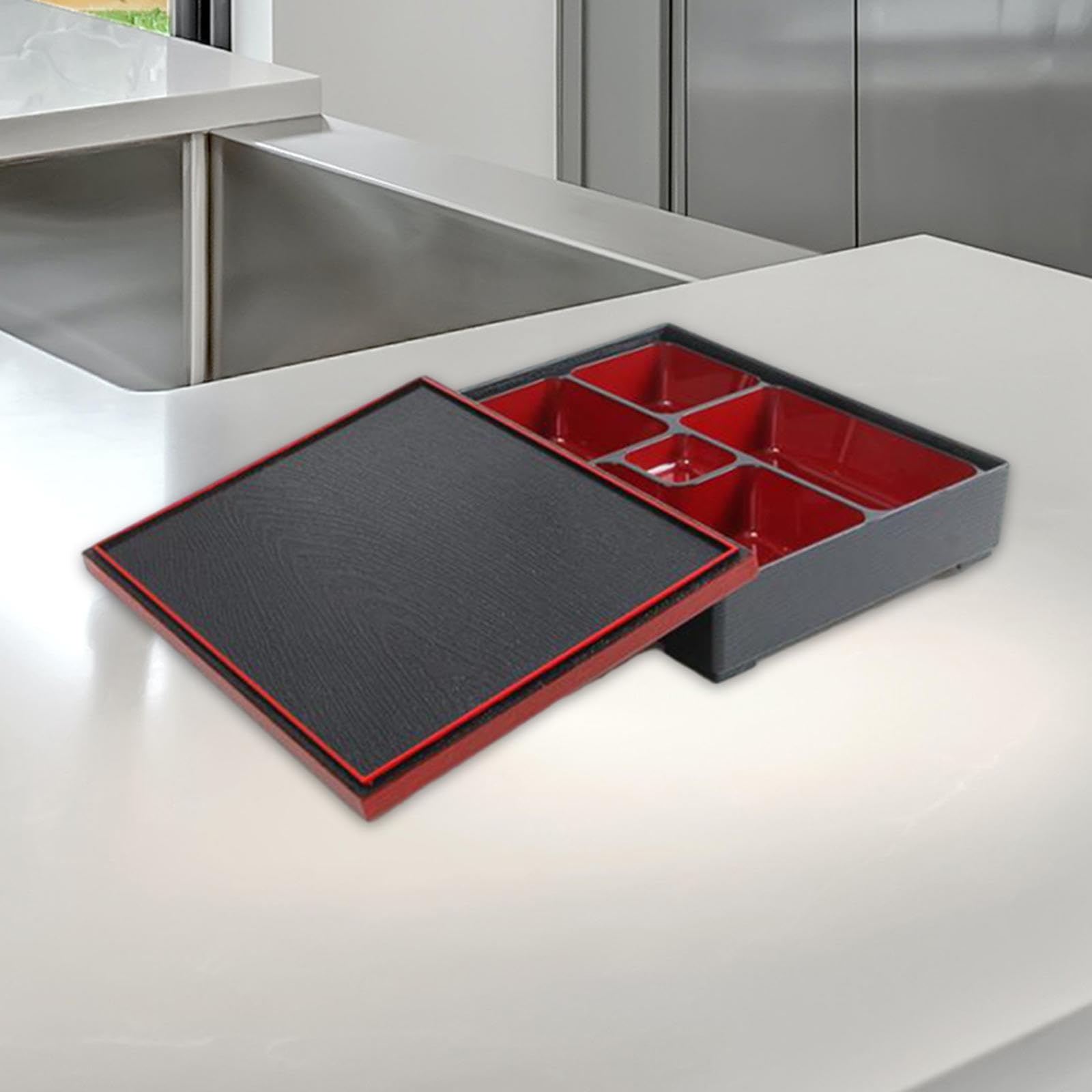 Lot de 2 boîtes à bento japonaises traditionnelles avec couvercle pour bureau, affaires, pique-nique