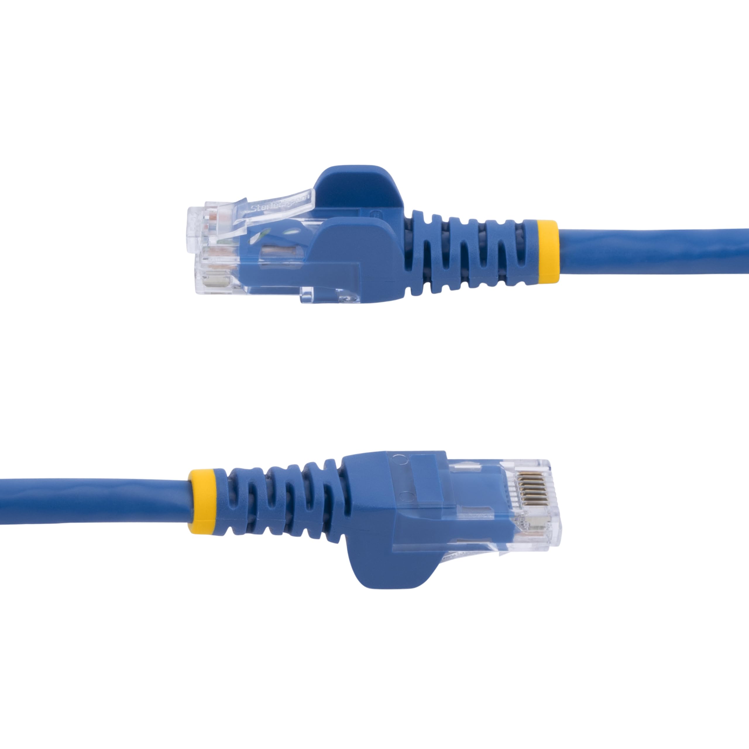 N6PATCH15BL10PK Lot de 10 câbles de raccordement CAT6 Bleus de 4,6 m – Connecteurs RJ45 sans accroc – Fil de cuivre 24 AWG – Ethernet
