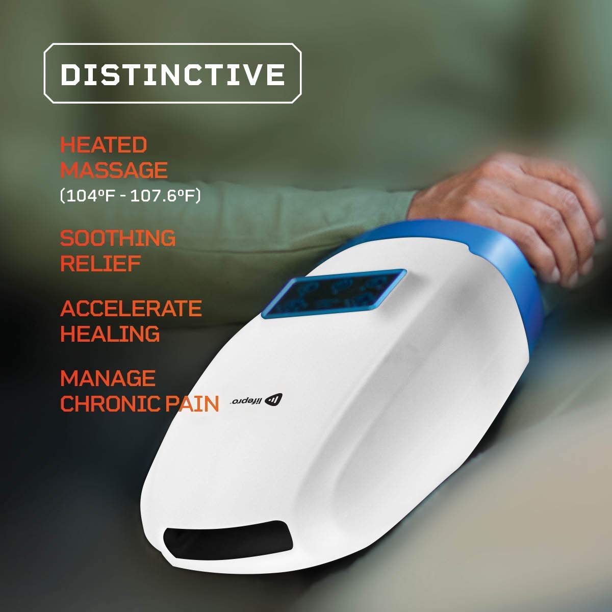 LifePro Hand Massager Machine with Heat, Cordless Electric Hand