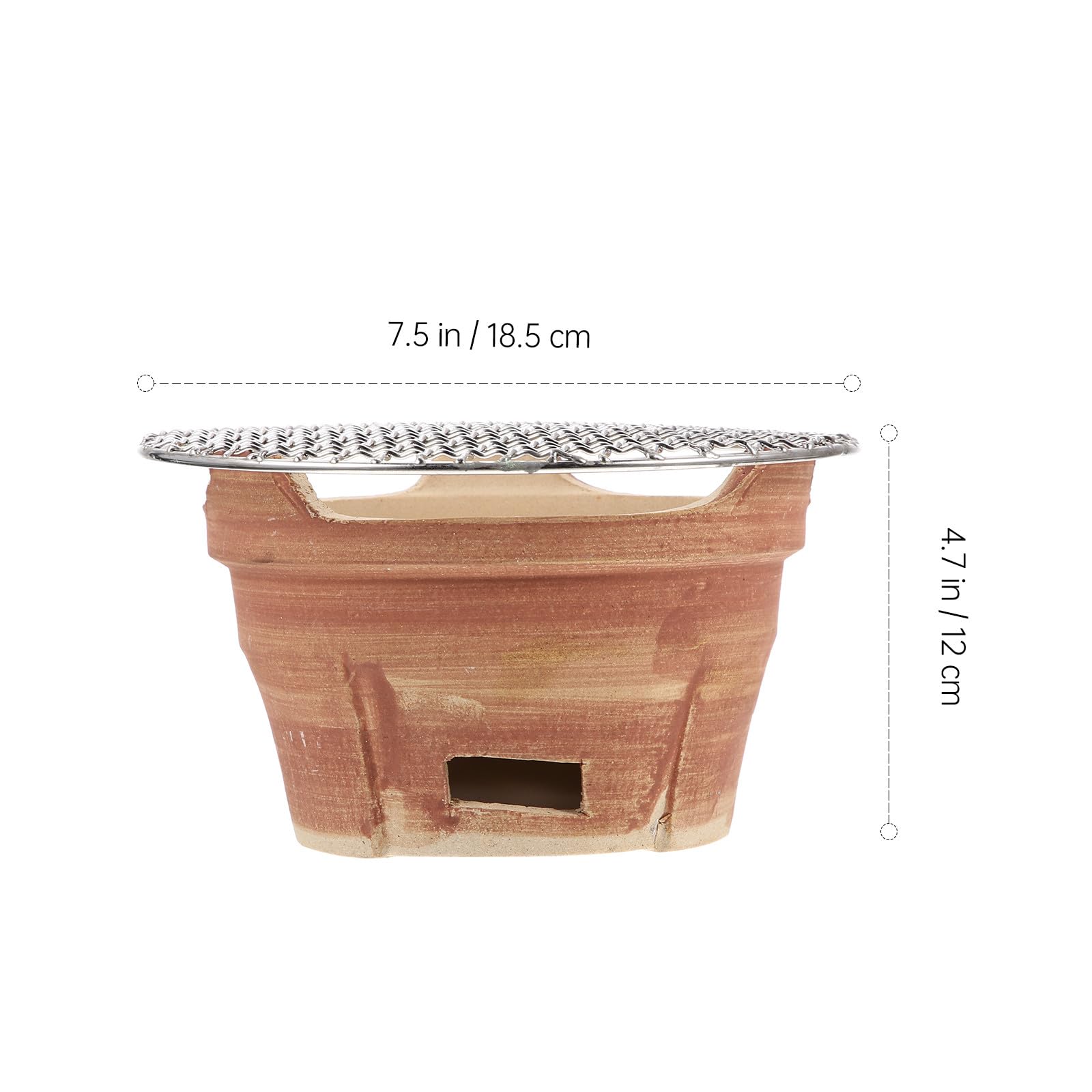 Mini ceramiczny grill na węgiel drzewny przenośny kemping i ogród palenisko koreański styl kuchenka na węgiel drzewny z siatką do gotowania losowy kolor sprzęt do grillowania na zewnątrz