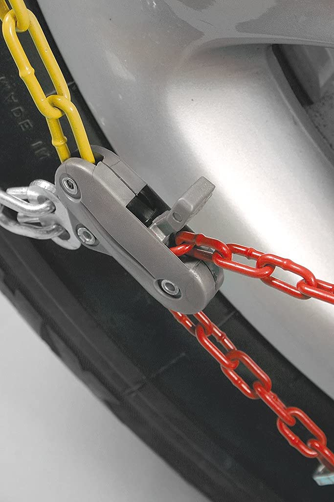 1 PAIO DI CATENE DA NEVE PER AUTO GOMMA 215/65 14" CERCHIONE 14" CATENA AUTO PER PNEUMATICI CON MAGLIA 16MM OMOLOGATE SU STRADA GHIACCIO CAVO IN ACCIAIO ANTIRUGGINE