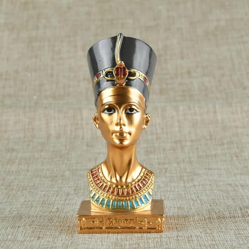 Amazon.co.jp: 古代樹脂装飾エジプトクレオパトラファラオ置物像彫刻