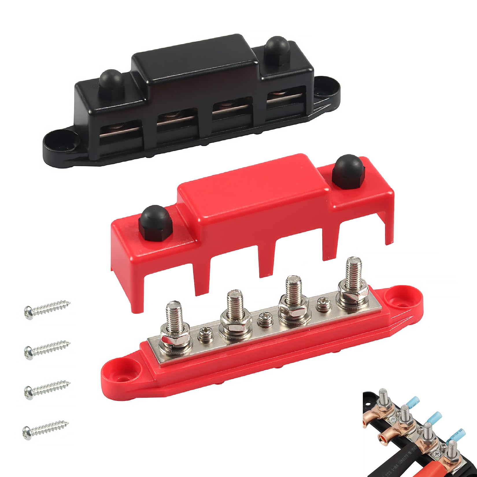 Herbst Sammelschiene 12V - 48V DC 150A Sammelschienen Verteilerblock für Auto Boot Solarsystem